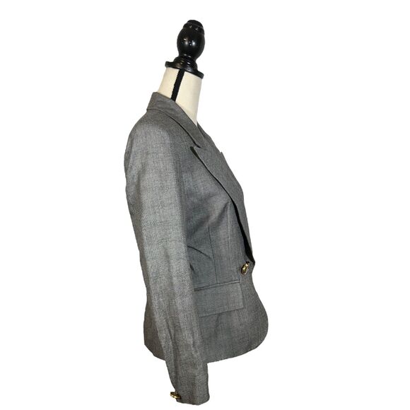 Vintage Women’s Christian Dior 80s 90s Gray Double Breasted Blazer Size 10 - Picture 2 of 5